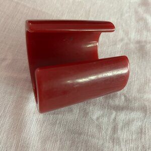 Wide Cinnamon Colored Resin Cuff Bracelet